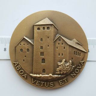 Finland Bronze Art Medal " Old And Turku " 56 Mm,  83 Gr