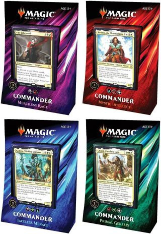 Magic The Gathering Commander 2019 Set Of 4 Mtg Magic Edh Decks