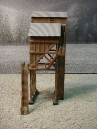 N Scale Coaling Tower Completed Kit 2 " X 3 " X 5 " High
