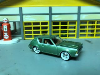 1/64 1972 Amc Gremlin/olive Green Met/brown - White Int/343v8 4 Speed/rubber Ww