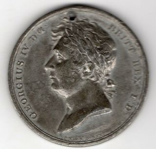 1821 British Medal For The Inauguration Of King George Iv By Halliday & Kempson