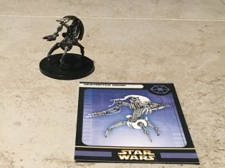 Star Wars Miniatures Destroyer Droid,  Separatist Clone Strike 37 With Card