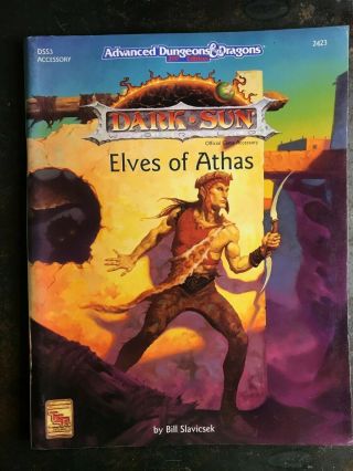 Tsr Ad&d Dark Sun Elves Of Athas 2423 Exe,  W/map 1st Ed 1993