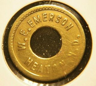 Heaton North Dakota 5 Cents In Trade Token W.  E.  Emerson (merchant)