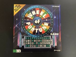 Wheel Of Fortune 4th Edition Game 2 - 4 Players - 100 All Puzzles Ages 8,