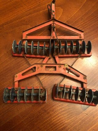 TRU - SCALE 1950 ' s Disk Harrow Adjustable Two Gang Tractor farm toy 2