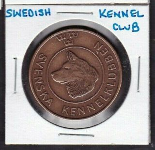 Vintage Sweden Swedish Kennel Club Dog Medal A