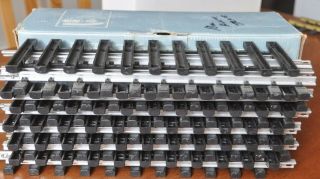 G Gauge - Aristo Craft 12 " Straight Track Box Of 12 Aluminum Rail Black Ties