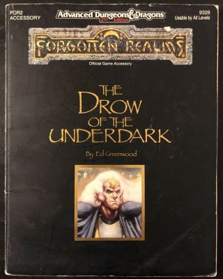Ad&d Tsr 9326 Dungeons & Dragons Forgotten Realms Drow Of The Under Dark
