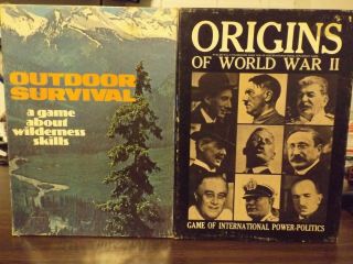 Avalon Hill Games Outdoor Survival & Origins Of Wwii Complete