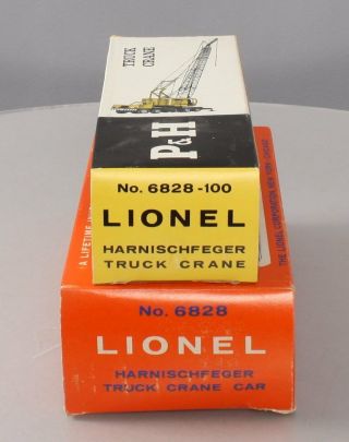 Lionel 6828 Flatcar With P&h Harnischfeger Truck Crane Empty Boxes/box