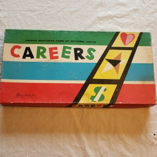 Vintage 1958 Parker Brothers Careers Board Game Complete