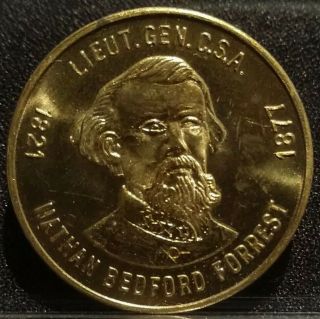 Csa Nathan Bedford Forrest Confederate States Of America Token Medal Coin
