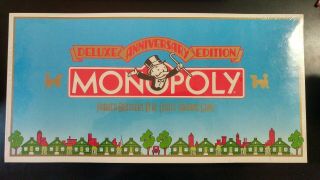 Vintage Monopoly Game Deluxe 50th Anniversary Edition 1984 Factory