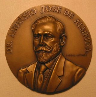 Vi Portuguese President Doctor António José De Almeida / Bronze Medal By Antunes