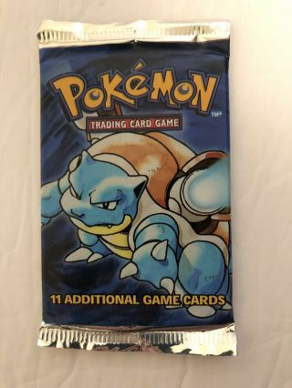 1999 Pokémon Base Set Booster Pack Blastoise Pack Art Unweighed