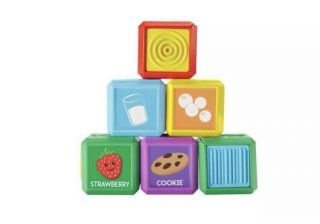 2 set Fisher Price Laugh and Learn Food & Shape Block Set First Words 12 Pc. 3