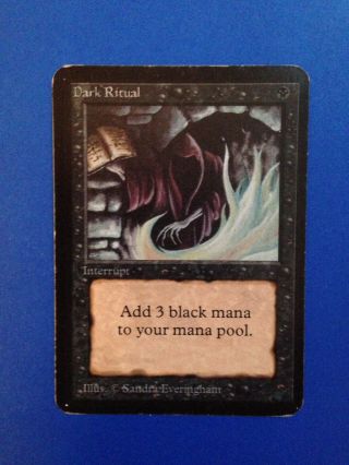 Mtg Dark Ritual Alpha (actual Card)