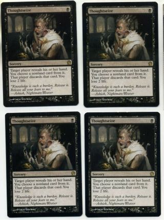 4x Mtg Thoughtseize - Theros (ths) - Rare Nm - Sorcery