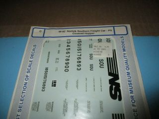 O Scale Microscale Decals 48 - 82 Norfolk Southern Freight Car Ps Covered Hopper