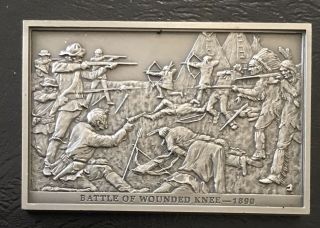 Battle Of Wounded Knee With Lakota Indians Ending Indian Wars Ingot Medal