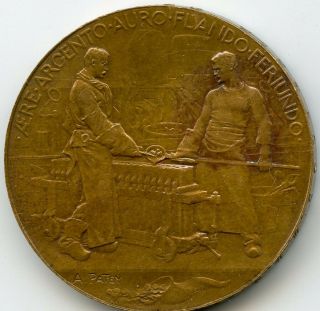 French Bronze Medal Universal Exhibition Paris 1900 By Patey 37mm