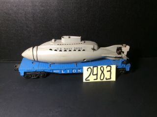 Lionel Postwar 3830 Submarine Car W/orig.  Submarine 3830 O Gauge