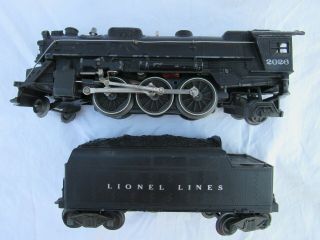 1948 - 49 Lionel Post - War 2026 2 - 6 - 2 Locomotive W/ 6466wx Whistle Tender -