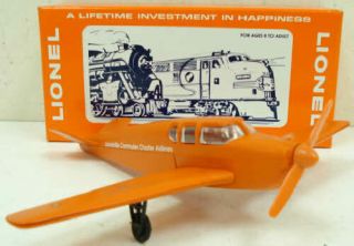 Lionel 6 - 52138 Beechcraft Plane - - Orange Ln/box