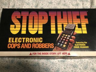Vintage 1979 Parker Brothers Stop Thief Electronic Cops And Robbers Board Game