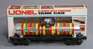 Lionel 6 - 9278 Lifesavers Chrome Plated Single Dome Tank Car/box