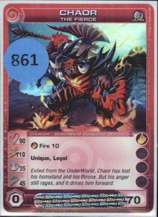 (cc - 861) Chaor The Fierce Chaotic Card Ultra Rare - Code -