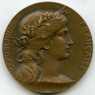France Bronze Medal By Dupuis Marianne 36mm