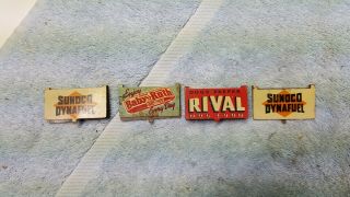 Lionel Train Set Of 4 Tin Advertising Signs For The 156 Station