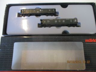 Marklin Z: 87580 Prussian Design Mail And Baggage Coach Set,  Boxed