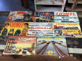 8 Lionel Train Catalogs 1950,  1952 1953 1954 1955 1956 1957 1958