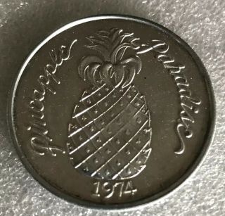 1974 Aloha Hawaii Pineapple Paradise Mardis Gras Token Coin Medal