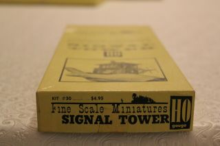 Fine Scale Miniatures,  Kit 30 Ho Signal Tower Craftsman Kit,  Yellow Box.