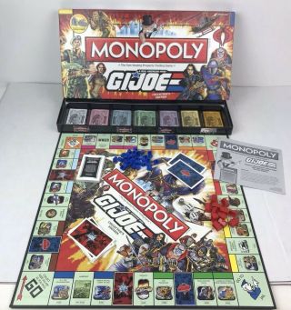 Gi Joe Monopoly Board Game Collectors Edition 2009 Hasbro 100 Complete