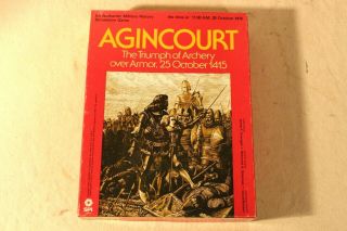 " Agincourt: The Triumph Of Archery Over Armor,  25 October 1415 " Board Game,  1978
