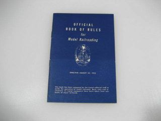 Lionel Official Book Of Rules For Model Railroading Effective August 23,  1952