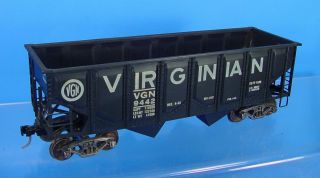 11 O Scale Brass/metal Railcraft Virginian 2 Bay Panel Side Hopper Vgn 9442