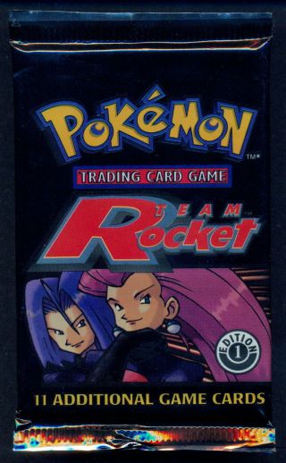 1999 Pokemon 1st Edition Team Rocket Booster Pack Jessie & James Factory