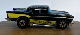 Vintage Hot Wheels 57 Chevy Black And Yellow 1976