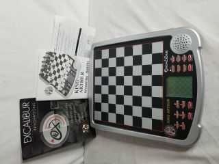 Excalibur King Arthur Advanced Electronic Chess Game Model 915 Complete Box Inst 3
