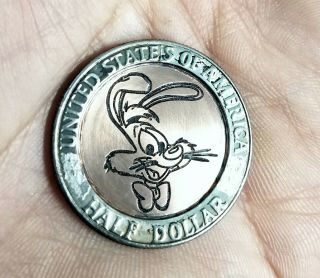 Hobo Nickel Hand Carved Engraved Half Dollar Coin Ohns Roger Rabbit