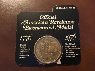 1976 American Revolution Bicentennial Medal Antique Bronze Arkansas