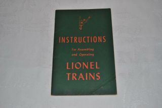 1946 Lionel Trains Instructions For Assembling And Operating Booklet - Look