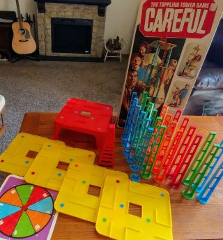 1967 Vintage Ideal " Careful " Toppling Tower - Family / Kids Game - Complete