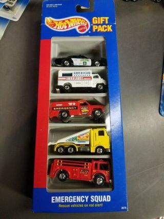 1994 Hot Wheels Emergency Squad Gift Pack Set Of 5